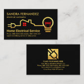 Kreative goldene elektrische Zuhause Visitenkarte (Vorne/Hinten)