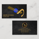 Kreative Goldgitarren-stilvoller grauer Visitenkarte (Vorne/Hinten)