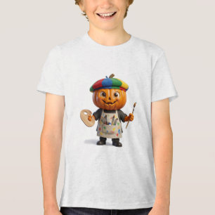 Kreative Halloween-Kürbiskunst Tri-Blend Shirt