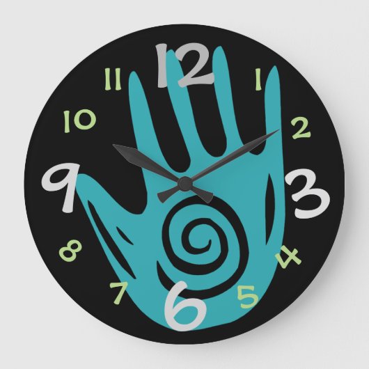 Kreative HandWanduhr für Kunst-/Handwerks-Raum Große Wanduhr (Vorderseite)