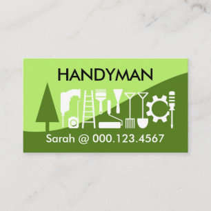 Kreative Handwerker-Werkzeuge Baum Hanglage Visitenkarte