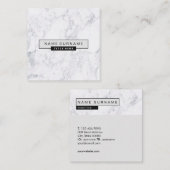 Kreative hellgraue quadratische visitenkarte (Vorne/Hinten)