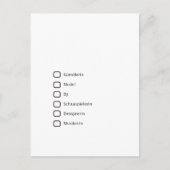 Kreative Hipster Postkarte (Vorderseite)