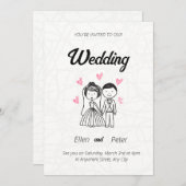 Kreative Hochzeitseinladung Einladung (Vorne/Hinten)