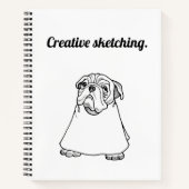 kreative Hundeskizze Notizblock (Vorderseite)