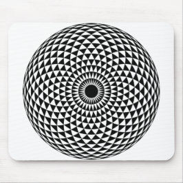 Kreative hypnotische Schwarzweiss-Mausunterlage Mousepad