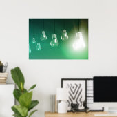 Kreative Innovation und leuchtendes Konzept als Ku Poster (Heimbüro)
