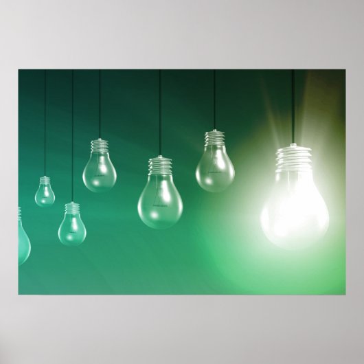 Kreative Innovation und leuchtendes Konzept als Ku Poster (Vorne)