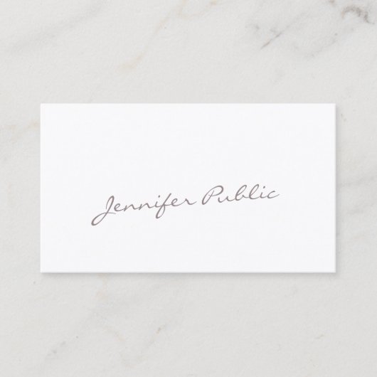 Kreative Kalligrafie Handschrift Schrift Luxus Fei Visitenkarte (Vorderseite)