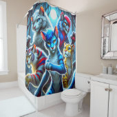 Kreative Katzen Duschvorhang (Beispiel)