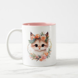 Kreative Katzenbecher für Katzenliebhaber Zweifarbige Tasse