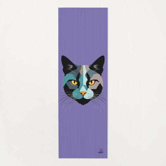 Kreative Katzenkopf Illustration Yogamatte (Vorderseite)