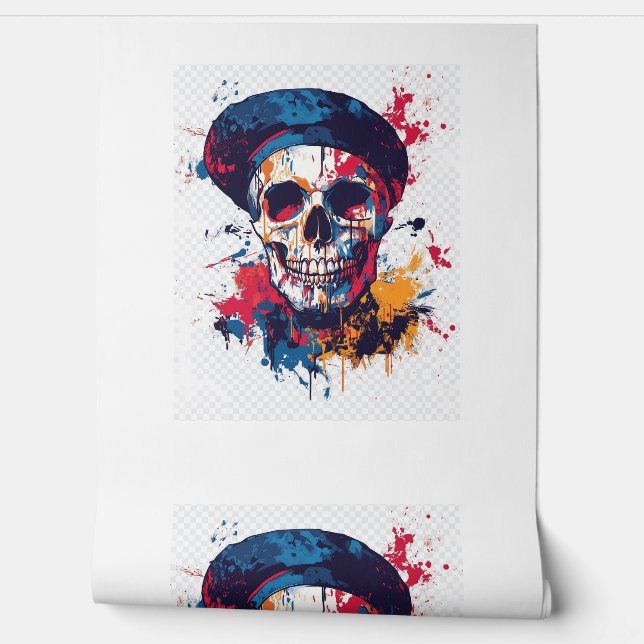 Kreative Knochen - Funny Artist Skull Tapete (Abrollen)
