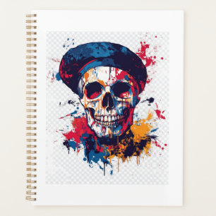 Kreative Knochen � Lustiger Künstler-Totenkopf Planer