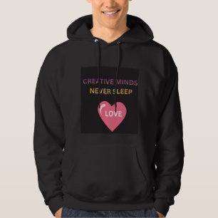 Kreative Köpfe schlafen nie Love Herren Hoodie