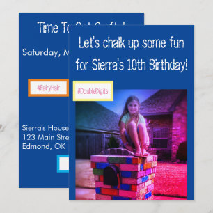 Kreative Kreide-Mal-Party-Einladung Einladung