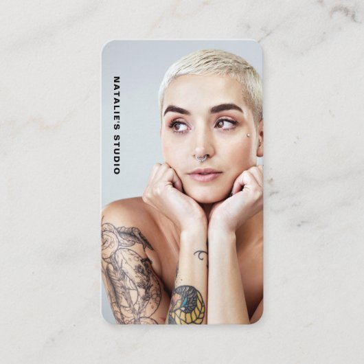 Kreative Künstler laden Ihr Kunstwerk mit QR-Code Visitenkarte (Vorderseite)