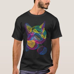 Kreative Kunstwerke für Kätzchen   Farbkatze T-Shirt