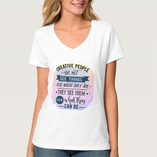Kreative Leute zitieren Word Art T-Shirt (Vorderseite)
