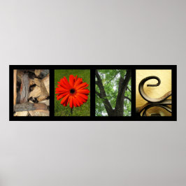 Kreative Liebe Alphabet Fotografie Kunst, Dichtung Poster