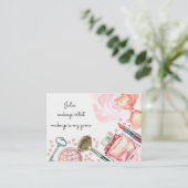 kreative Maskenbildner Visitenkarte (Stehend Vorderseite)