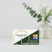 Kreative mathematische Formen schwebende Zahlen Visitenkarte (Stehend Vorderseite)