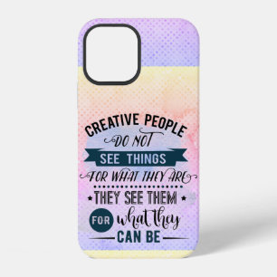 Kreative Menschen Zitat Wortkunst iPhone 12 Hülle