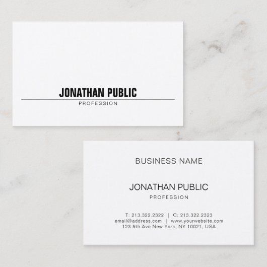 Kreative Minimalistische Beruflich Moderne Einfach Visitenkarte (Vorne/Hinten)