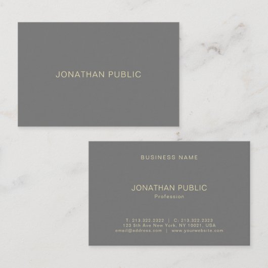Kreative Minimalistische Berufliche moderne Vorlag Visitenkarte (Vorne/Hinten)