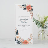 Kreative Minimalistische Hochzeitskarte (Stehend Vorderseite)