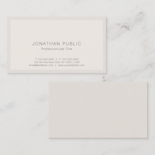 Kreative moderne, anspruchsvolle, einfache Vorlage Visitenkarte (Vorne/Hinten)