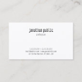 Kreative Moderne Elegante Beruflich Einfach Schlic Visitenkarte (Rückseite)