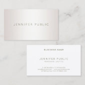 Kreative moderne elegante Imitat Silver Clean Temp Visitenkarte (Vorne/Hinten)