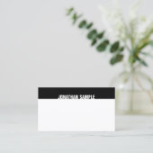 Kreative moderne, elegante Schwarz-weiße Vorlage B Visitenkarte (Stehend Vorderseite)