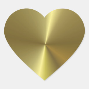 Kreative moderne falsche goldene metallische Optik Herz-Aufkleber