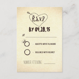 kreative, moderne Hochzeitskarten RSVP Karte