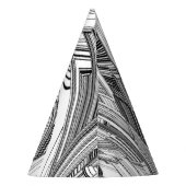 Kreative Moderne Kunst Schwarz und Weiß Partyhütchen (Rückseite)