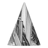 Kreative Moderne Kunst Schwarz und Weiß Partyhütchen (Links)