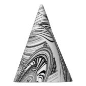 Kreative Moderne Kunst Schwarz und Weiß Partyhütchen (Rechts)