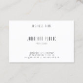 Kreative moderne Minimalistische Berufliche Vorlag Visitenkarte (Rückseite)