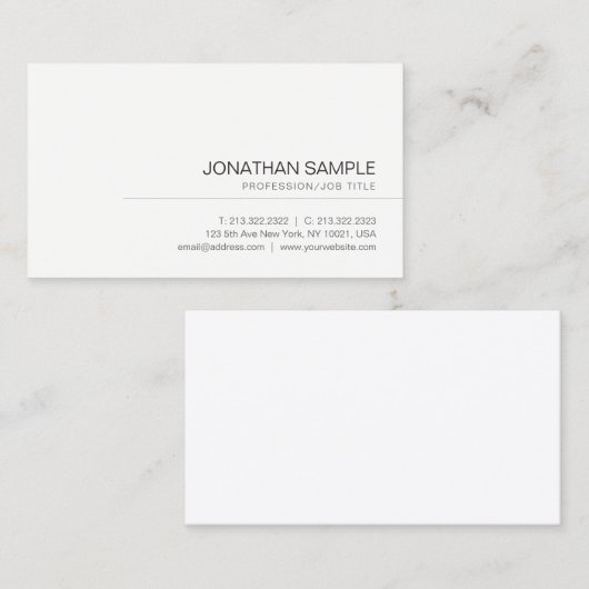 Kreative moderne, schlanke Vorlage Beruflich trend Visitenkarte (Vorne/Hinten)