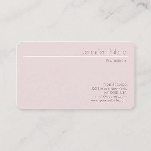 Kreative moderne Vorlage Elegantes Berufliches Top Visitenkarte (Rückseite)