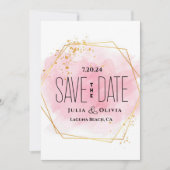 Kreative moderne Wasserfarbe Save the Date (Vorderseite)