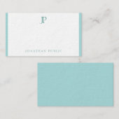 Kreative Monogramm-Vorlage Minimalistisch Moderne Mitteilungskarte (Vorne/Hinten)