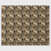 Kreative Monstera-Blätter, schwarzer Hintergrund. Geschenkpapier (Flach)