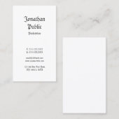 Kreative Nostalgie Klassik Vintag Beruflich Visitenkarte (Vorne/Hinten)