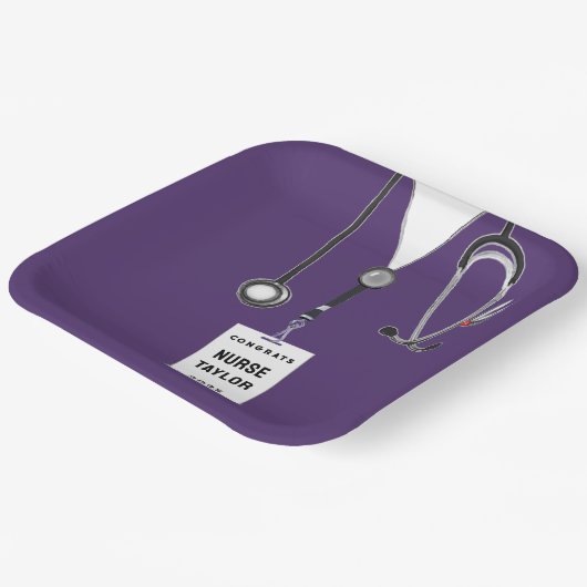 Kreative Nursing School Graduation Party Pappteller (Gewinkelt)