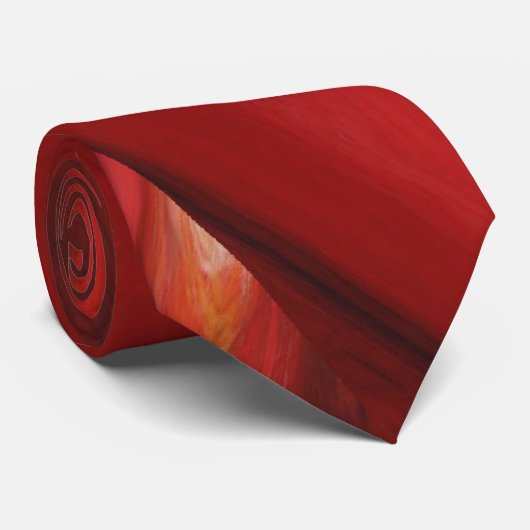 Kreative Original Red Browna Abstrakte Kunst Moder Krawatte (Gerollt)