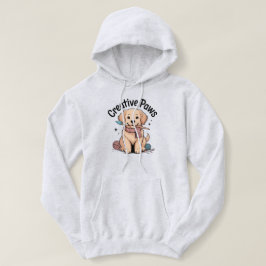 Kreative Pfoten Golden Retriever Hund Künstler Mal Hoodie