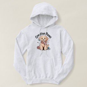 Kreative Pfoten Golden Retriever Hund Künstler Mal Hoodie